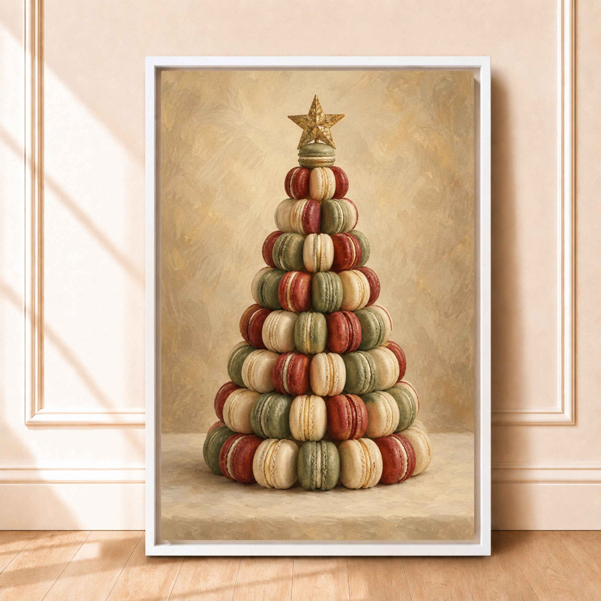 Christmas Tree Wall Art | Framed Macaron Print Canvas