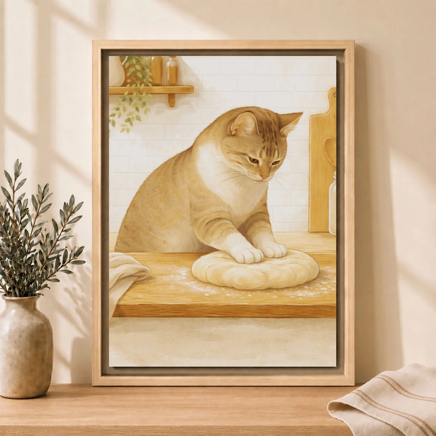 Baker’s Helper | Framed Kitchen Wall Art Canvas