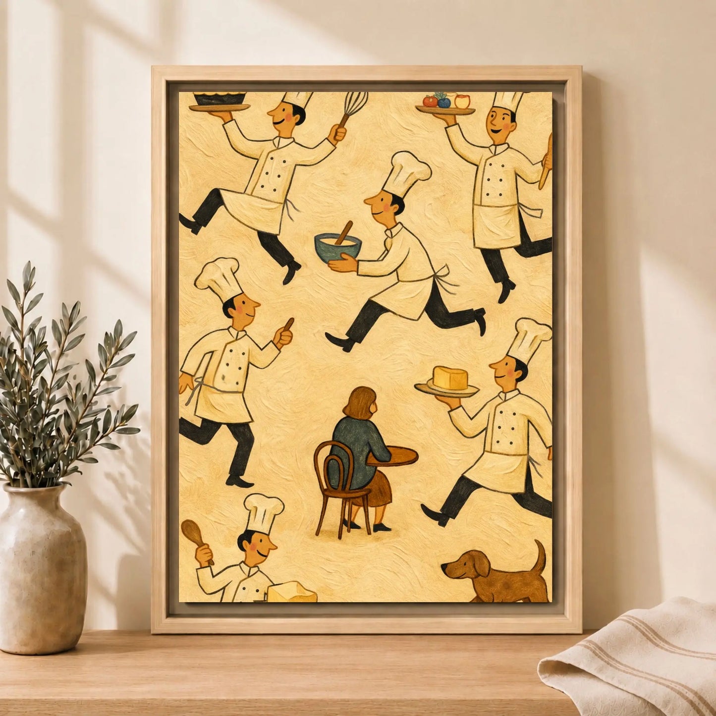 Baker’s Chaos | Framed Kitchen Wall Art Canvas