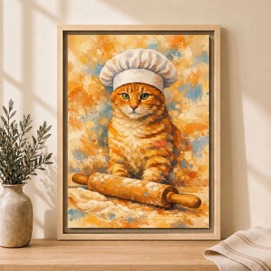 Tabby Baker | Framed Kitchen Wall Art Canvas