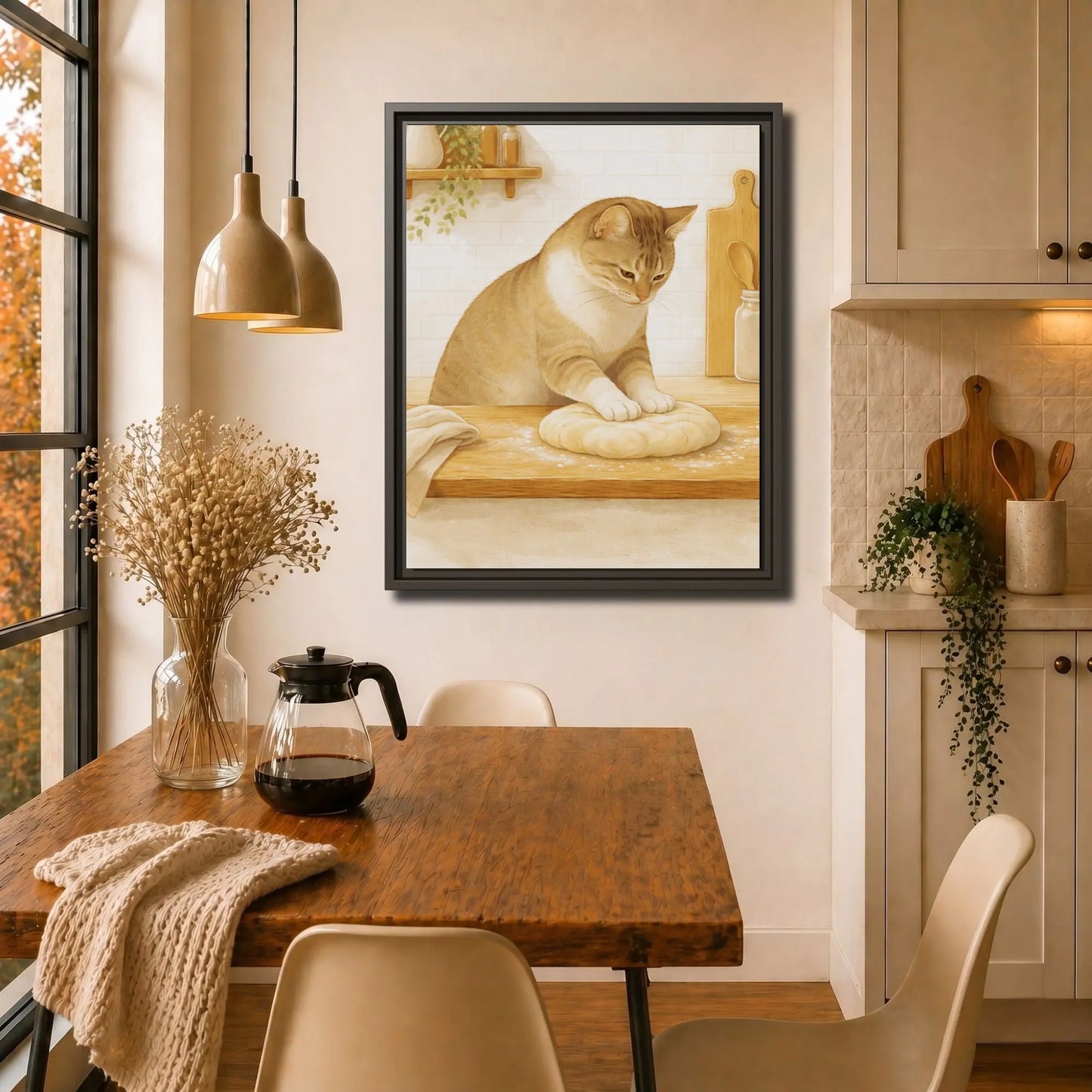 Baker’s Helper | Framed Kitchen Wall Art Canvas