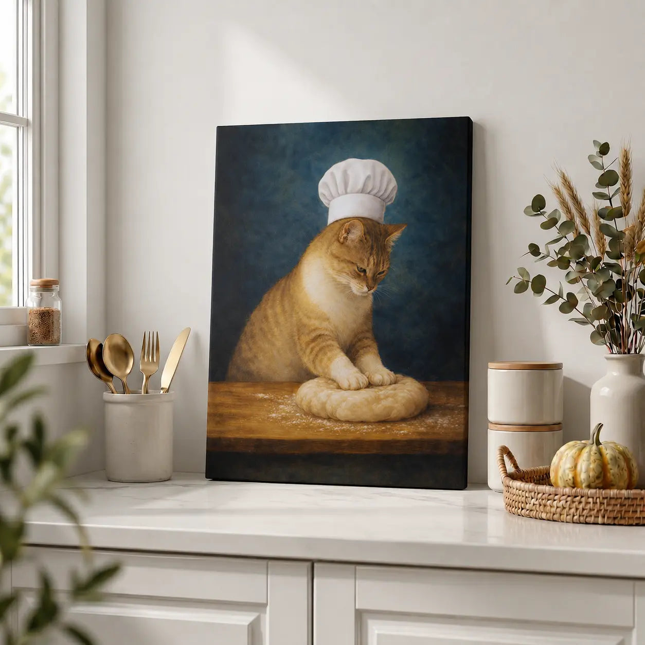 Patient Little Baker | Kitchen Wall Art Canvas