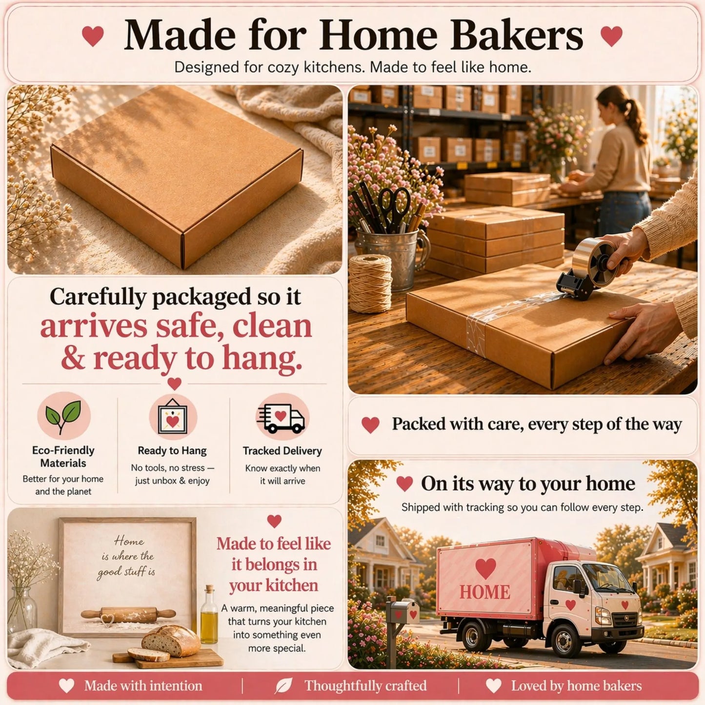 Patient Little Baker | Framed Kitchen Wall Art Canvas