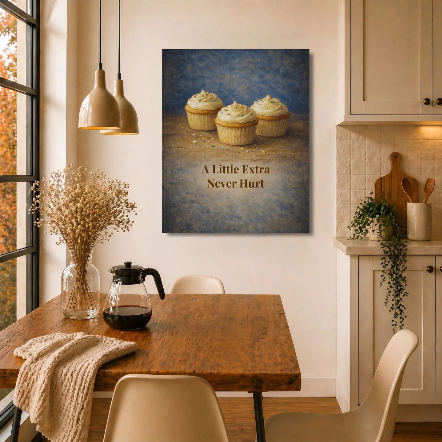 A Little Extra Never Hurt | Kitchen Wall Art Canvas