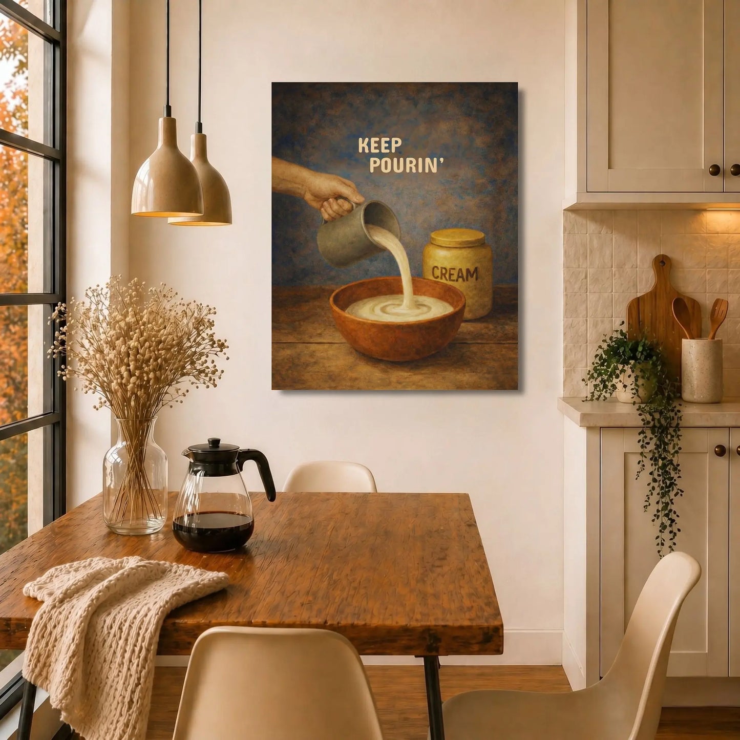 Keep Pourin’ | Kitchen Wall Art Canvas