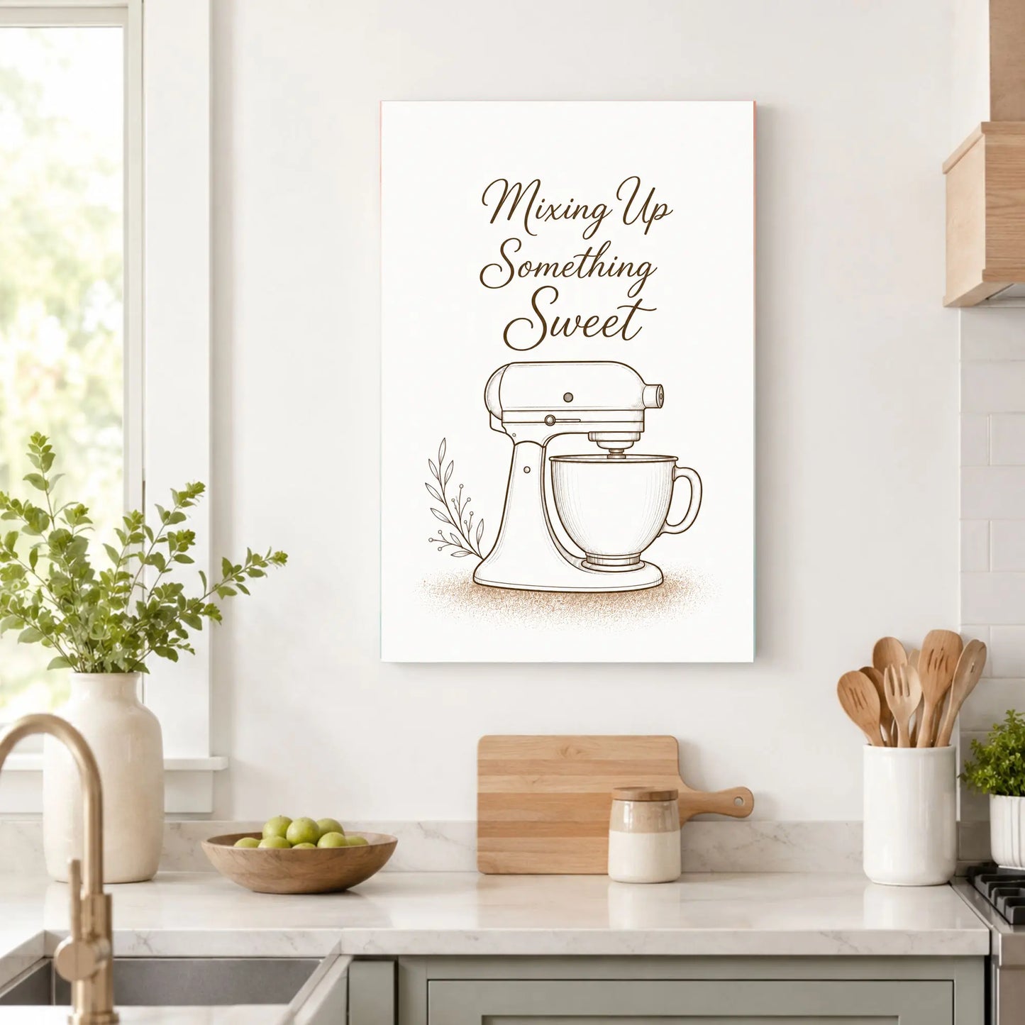 Mixing Up Something Sweet | Kitchen Wall Art Canvas