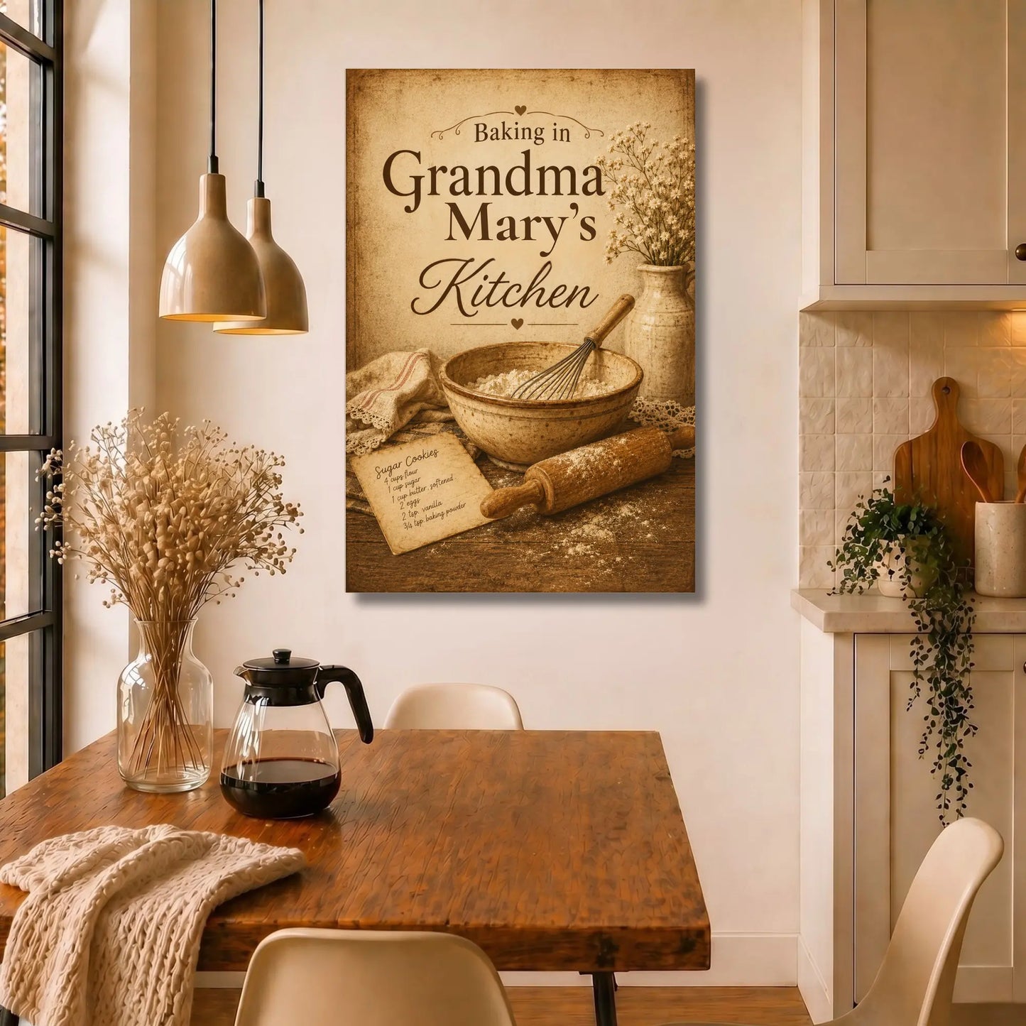 Grandma’s Kitchen | Personalized Kitchen Wall Art Canvas