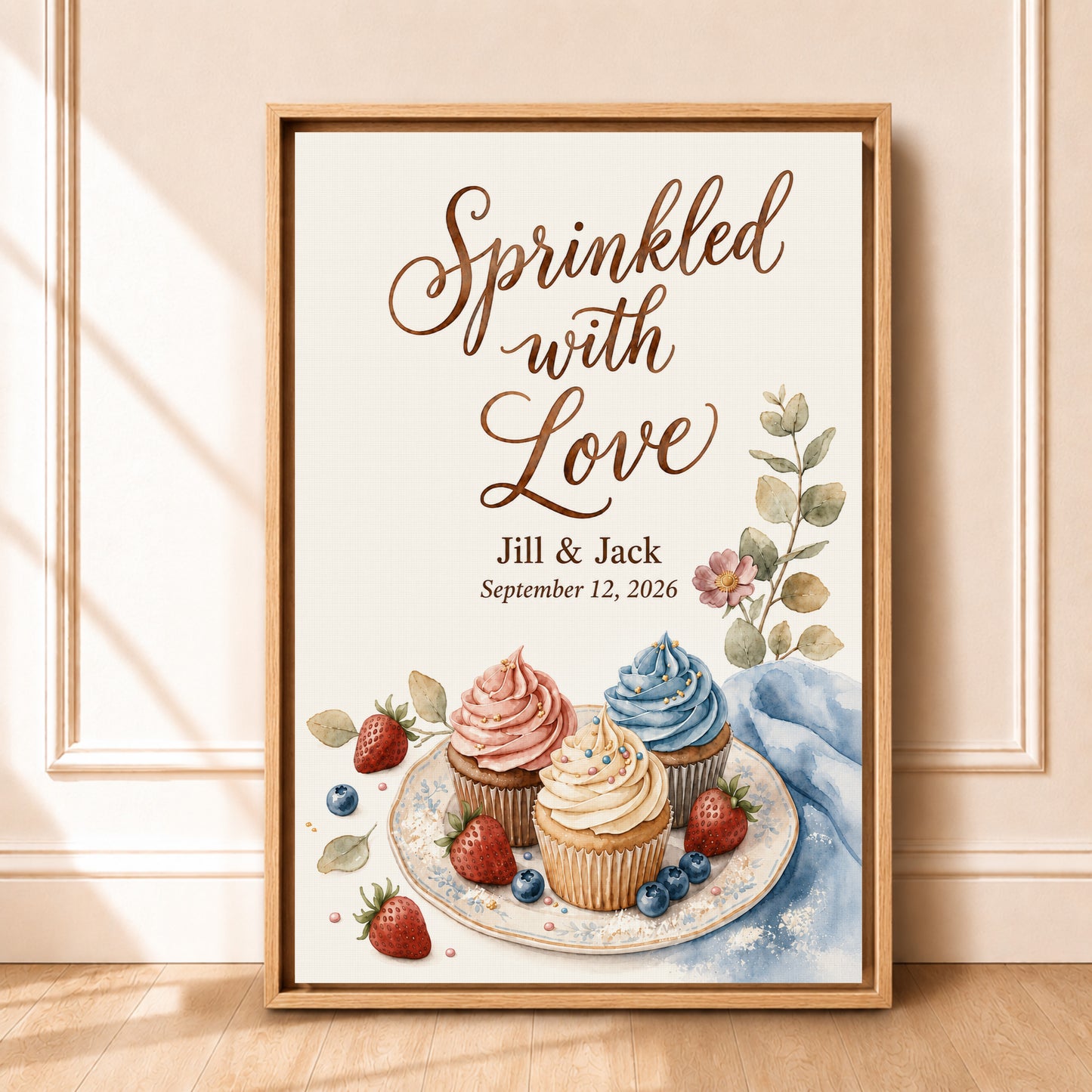Personalized Wedding Kitchen Wall Art Canvas Framed