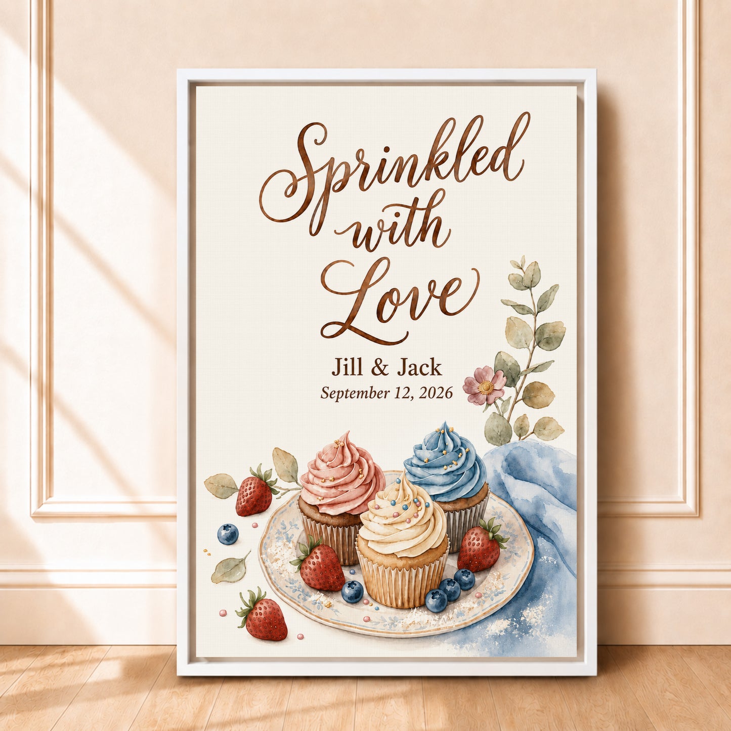 Personalized Wedding Kitchen Wall Art Canvas Framed