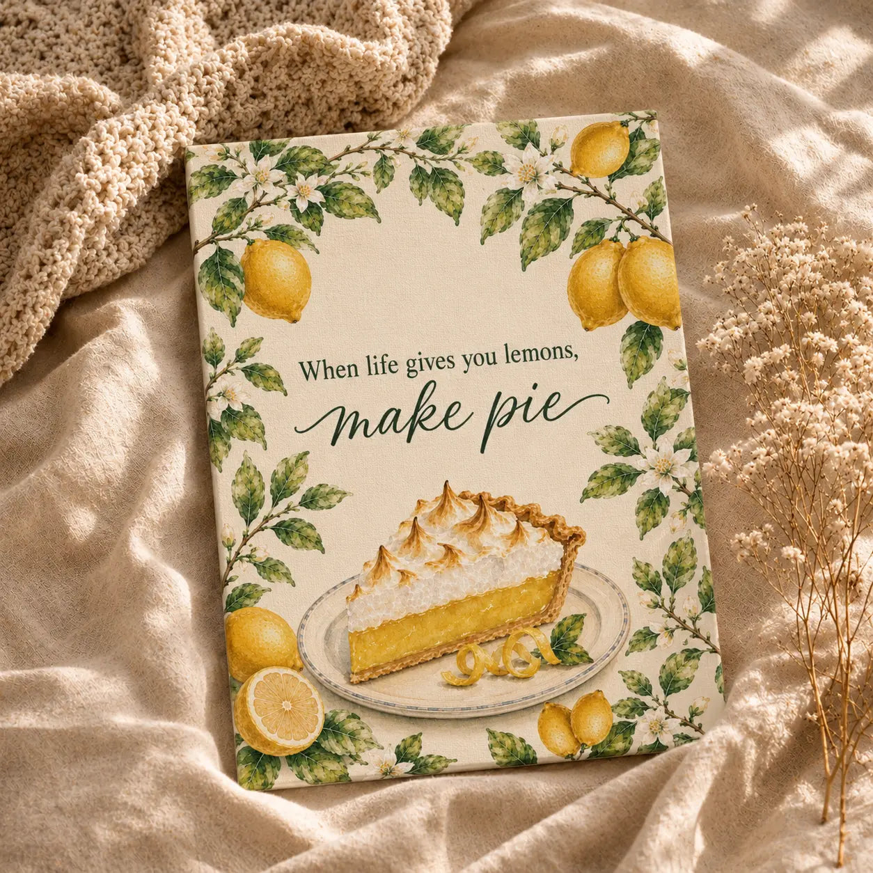 When Life Gives You Lemons | Lemon Kitchen Wall Art Canvas